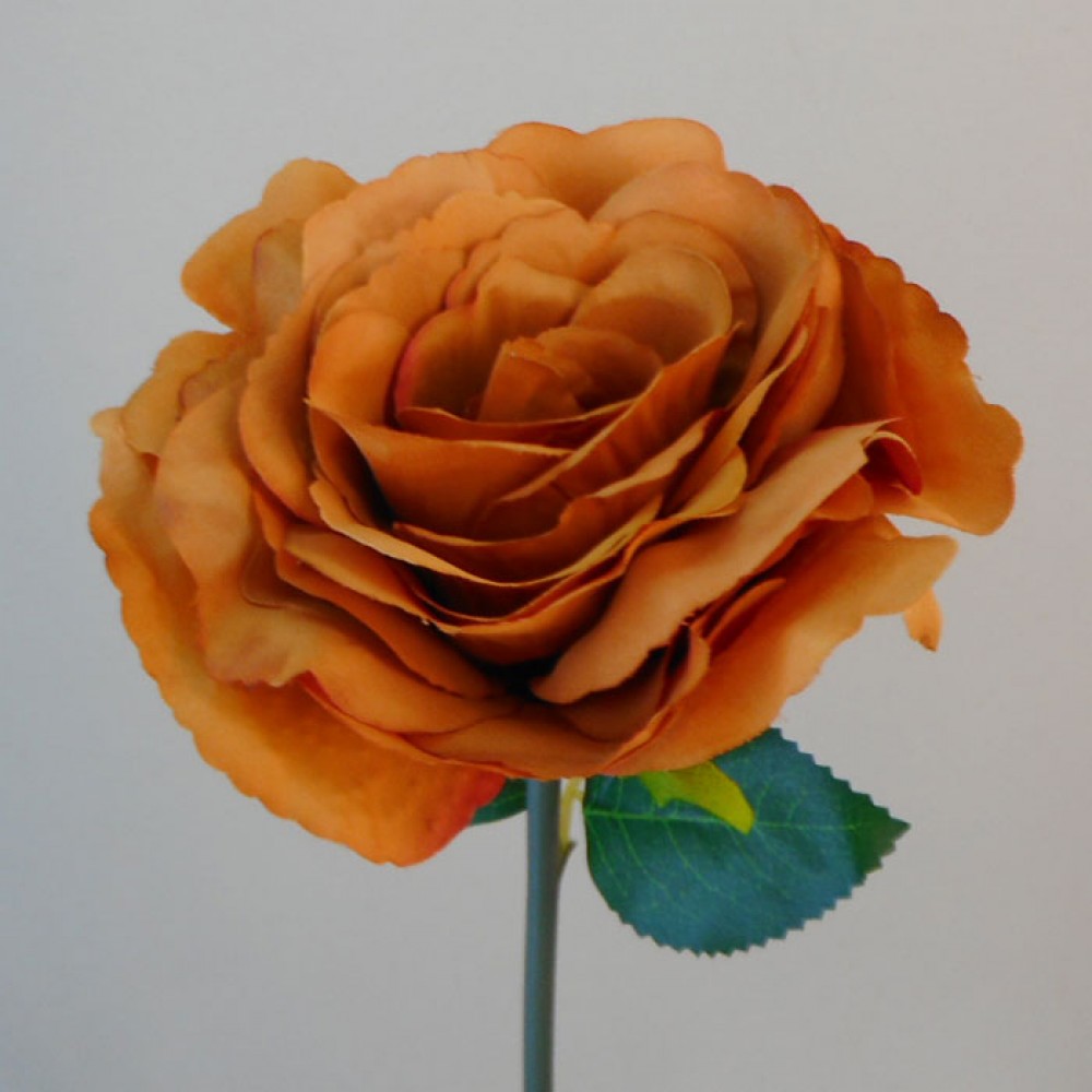 Artificial Roses Burnt Orange 46cm Artificial Flowers 8220